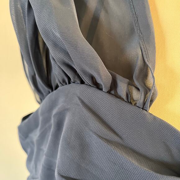 Birdy Grey Blue Chiffon Bridesmaid Dress Wmns XXL Wedding Guest Formal - Picture 3 of 15